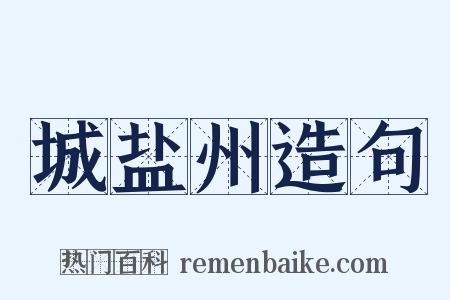 城盐州造句是什么意思的图片
